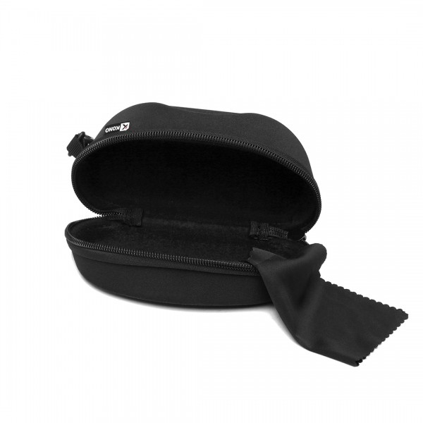 G4042 - Kono Hard Shell Zipper Sunglasses Case - Black